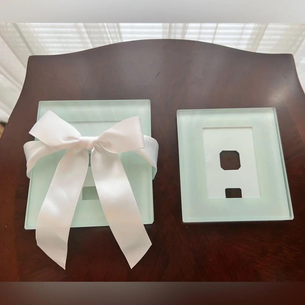 4 PERSONALIZED PHOTO COASTERS Clear Frosted Glass Pocket to Slip YOUR Pic In - Picture 4 of 7